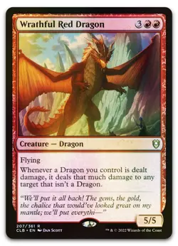 Wrathful Red Dragon #207 (Foil) (NM) Baldur's Gate CLB Magic MTG - Image 1