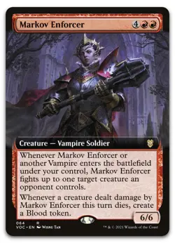 Markov Enforcer (Extended Art) #64 (NM) Crimson Vow VOC Magic MTG - Image 1