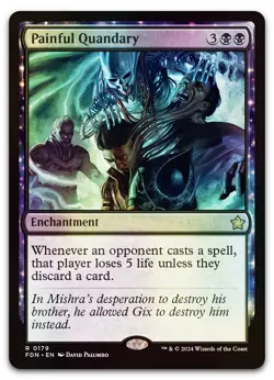 Painful Quandary #179 (Foil) (LP) Foundations FDN Magic MTG - Image 1