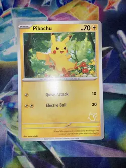 Pikachu (Silver Border) Pokemon TCG My First Battle Exclusive Stamp Promo - Image 2