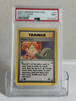 PSA 9 Misty’s Tears 1st Edition GYM CHALLENGE #118/132 Trainer Pokemon Card - Image 1