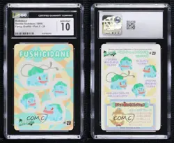 Bulbasaur Bandai Pocket Monsters Sealdass Fancy Graffiti Stickers 1998 CGC 10 - Image 3