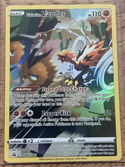 Galarian Zapdos SWSH283 Black Star Promos Crown Zenith Tins Holo Pokemon 2023 - Image 1