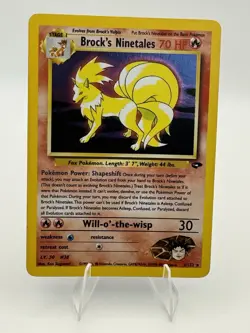 Pokemon Brock's Ninetales 3/132 Gym Challenge Holo Rare LP - Image 1