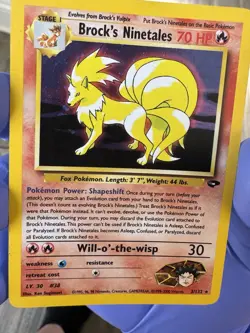 Pokemon Brock's Ninetales 3/132 Gym Challenge Holo Rare LP - Image 3