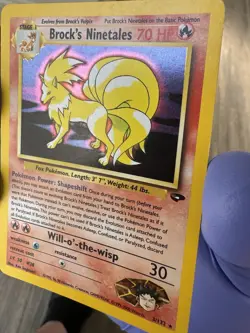Pokemon Brock's Ninetales 3/132 Gym Challenge Holo Rare LP - Image 4