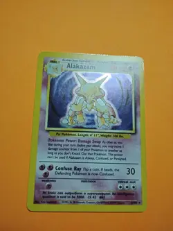 Alakazam 1/102 Base Set 1999 Shadowless Holo Rare WOTC Pokemon Never Played - Image 1