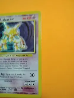 Alakazam 1/102 Base Set 1999 Shadowless Holo Rare WOTC Pokemon Never Played - Image 3