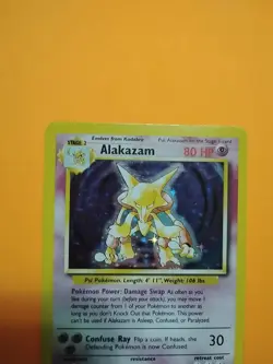 Alakazam 1/102 Base Set 1999 Shadowless Holo Rare WOTC Pokemon Never Played - Image 4