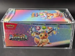 Pokemon SV8.5 Prismatic Evolutions Sealed Booster Bundle Display Case W/Acrylic - Image 4