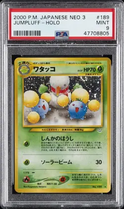 2000 POKEMON JPN NEO 3 #189 JUMPLUFF-HOLO PSA 9 - Image 1