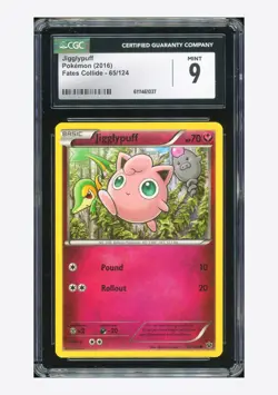 Pokemon CGC 9 Jigglypuff C 2016 65/124 Fates Collide English - Image 1