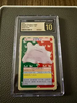 CGC Pristine 10 Ditto #132 Pokemon Topsun Green Back Bandai Carddass Pop 3🔥 - Image 1
