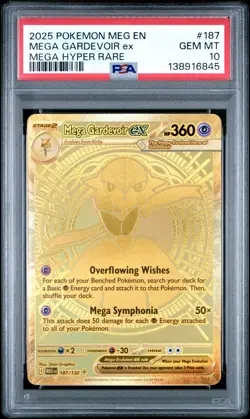 2025 POKEMON MEG EN-MEGA EVOLUTION MEGA HYPER RARE #187 MEGA GARDEVOIR EX PSA 10 - Image 1
