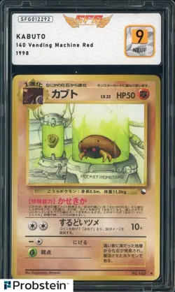 1998 Pokemon Japanese Vending Machine Red #140 Kabuto SFG 9 - Image 1