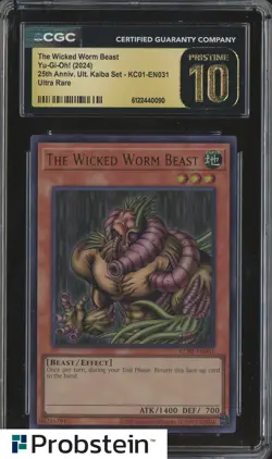 2024 Yu-Gi-Oh! 25th Anniversary Kaiba 031 The Wicked Worm Beast CGC 10 PRISTINE - Image 1