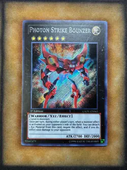 Yugioh Photon Strike Bounzer GAOV-EN043 Secret Rare 1st Ed NM - Image 1