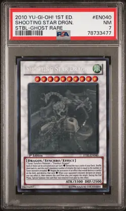 Yugioh Shooting Star Dragon STBL-EN040 Ghost Rare PSA 7 1st Edition - Image 1