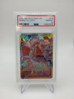 One Piece Monkey D. Luffy PRB01 SEC OP05-119 PSA 10 - Image 1
