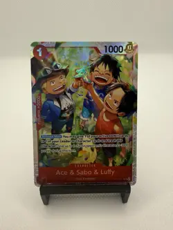 Ace & Sabo & Luffy OP13-007 SR ONE PIECE NM - Image 1