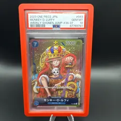 One Piece Monkey D. Luffy Shonen Jump Promo JPN King P-043 PSA 10 Promo - Image 1