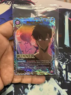 Union Arena Solo Leveling Sung Jinwoo Winner Foil Alt Art UEPR/SLG-1-019 Sealed - Image 1
