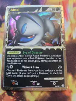 Absol Prime - HGSS4: Triumphant (TM - 91/102) Ultra Rare Holo Pokemon Card LP - Image 1