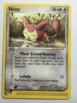Skitty Ruby and Sapphire 44/109 Pokemon card LP-NM - Image 1