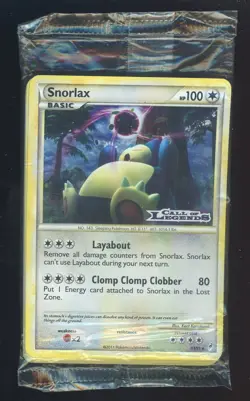 Snorlax Reverse Holo Call Of Legends Stamped Sleeved Lot of (10) Cards SEALED - Image 1