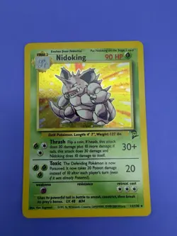 Nidoking 11/102 Base Set 2 HOLO Pokemon Card WOTC 1999 Unlimited - Image 3