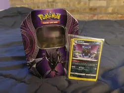 EMPTY Necrozma tin, 10 Reverse-Holo pokemon cards & 1 BONUS rare card! - Image 1