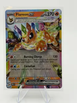 Pokemon Flareon ex 2025 Tera Promo Holo PRE Card 014/131 Pokemon TCG Card Stock - Image 1