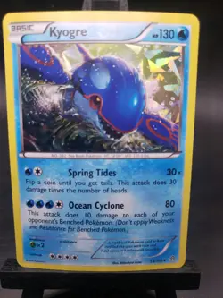Kyogre Primal Clash 53/160 Cracked Ice Glass Holo Pokemon Card LP - Image 1