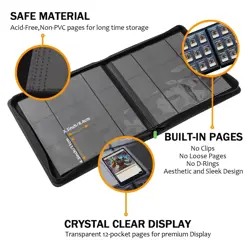 384 Toploader Binder 12 Pocket Zippered Card Album for Pokemon MTG Color Random - Image 2