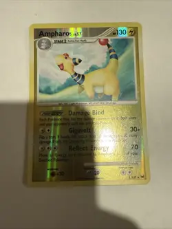 Ampharos 1/127 Platinum Reverse Holo RH Rare Pokemon TCG Card - Image 1