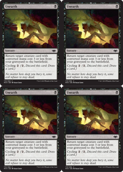 4x MTG 2009 UNEARTH - SORCERY 113/254 - NM MAGIC CARD x4 copies - Image 1