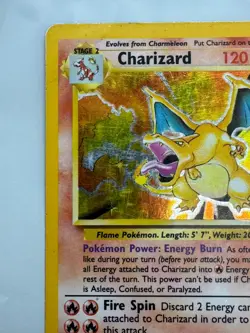 Base Set Unlimited Charizard Pokemon Card Vintage Rare - Image 3