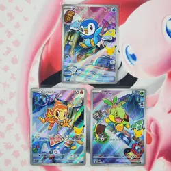 Piplup 042 + Chimchar 041 + Turtwig 040 - First Partner Pokemon Cards - #L176 - Image 1