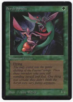 Scryb Sprites 1993 Limited Edition - Beta Green Common Creature MTG SP - NM AZD - Image 1