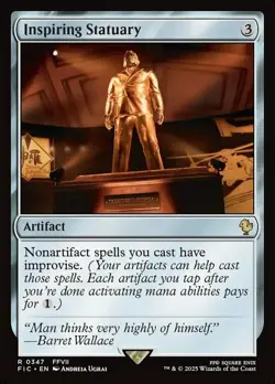 Inspiring Statuary - Surge Foil Light Play, English Magic the Gathering MTG Comm - Image 1