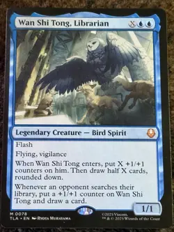 Avatar Wan Shi Tong, Librarian 0078 MTG Legendary Creature Blue 1/1 PACK FRESH! - Image 1