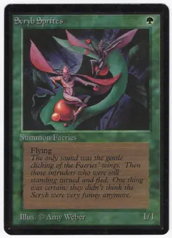 Scryb Sprites 1993 Limited Edition - Beta Green Common Creature MTG SP - NM AZC - Image 1