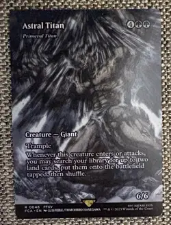 Magic the Gathering MTG Final Fantasy Astral Titan 48 Regular Full Art - Image 1