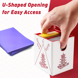 -Chinese Takeout Deck Box for MTG, Commander Deck Case Fits 100 Double Sleeved C - Image 4