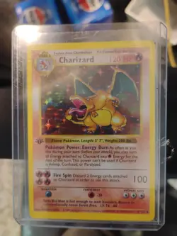 Pokemon Charizard 1999 Base Set 1st Edition Shadowless Holo Card 4/102 - Image 3
