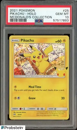 2021 Pokemon McDonald's Collection #25 Pikachu Holo PSA 10 GEM MINT - Image 1