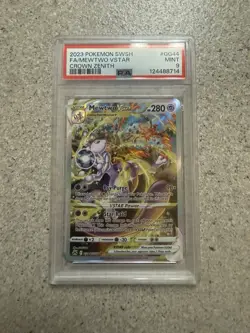 2023 Pokemon SWSH Crown Zenith Mewtwo VSTAR Galarian Gallery #GG44/GG70 PSA 9 - Image 1