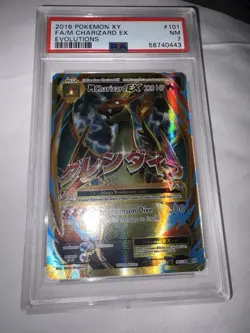 Pokemon M Charizard EX Full Art Holo Evolutions 101/108 Ultra Rare PSA 7 - Image 2
