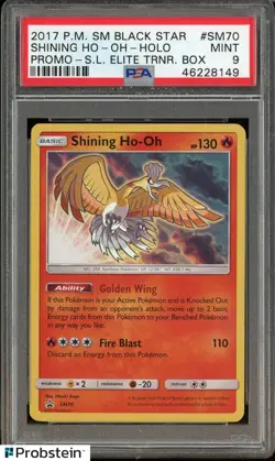 2017 Pokemon SM Black Star Promo S.L. ETB #SM70 Shining HO-OH Holo PSA 9 - Image 1