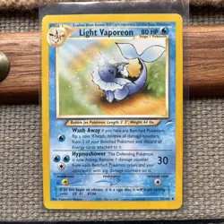 Pokemon TCG Light Vaporeon - Neo Destiny Unlimited 52/105 MP - Image 1